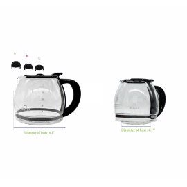For Cuisinart, Black Decker, Mr Coffee, Hamilton Beach, kenmore 12 cup Replacement Carafe compatible With Black+Decker coffee maker