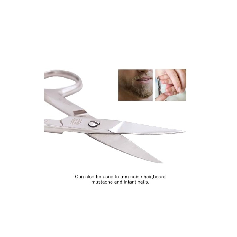 Tijeras Curvas Microdentadas de Acero Inoxidable para Uñas