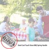 2PCS BBQ Spring Handle Stainless Steel Cool Touch Stove Heavy