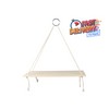Wooden Large Decor Hanging Wall Shelves w Rope 13.375x5.25" Floating