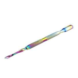 MedTool Cuticle Pusher and Spoon Nail Cleaner - Rainbow Stainless Steel Cuticle Remover and Cutter - Durable Manicure and Pedicure Tool - for Fingernails and Toenails