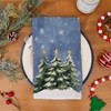 Green Christmas Tree Kitchen Towels Set of 2,Snowman Snowflake Star