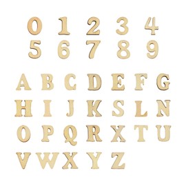 Pack of 200 Small Wooden Letters and Wooden Numbers, 15 mm Wooden Letters and Numbers for Crafts and Painting, Unfinished Wood Craft Plywood Decoration for DIY Crafts Wedding Festival Party