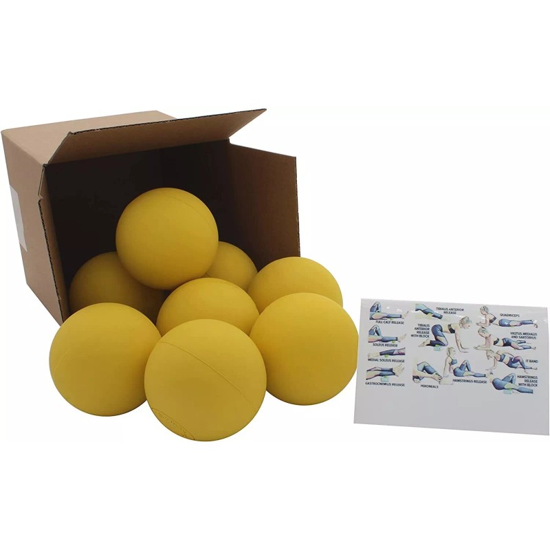 8ct Box Lacrosse Balls Very Firm - Practice or Yoga Massage, White