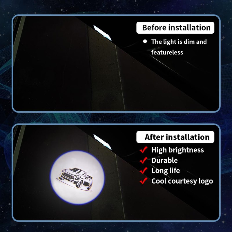 akarin 2Pcs Door Lights Logo for Mi ni r55 r56