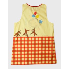 Marushin 4765005300 Curious George Apron, Women's, Nursery, Hello George, Character, Cute, Adult Run, Nursery, Kindergarten