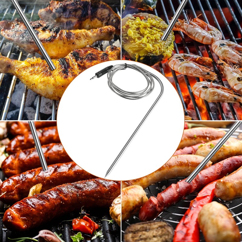 3 Pieces Meat Temperature Probe Thermometer Replacement for Grills and