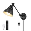 GOODATE 1 Pack Plug in Wall Sconce with Remote Control,