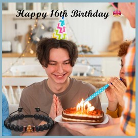 TEVOP 16th Birthday Gifts Boys, Birthday Bracelet 16 Year Old Gifts for Boys, Unusual Birthday Presents for Son Grandson Brother Nephew Friend