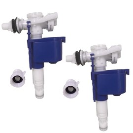 Adjustable Side Mount Toilet Fill Valve with 1/2-inch to 7/8-inch Adapter 2-Pack