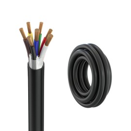 FIRMERST Heavy Duty 12/14 AWG Multi Gauge 7 Conductor Trailer Wire 10 Feet,Durable for Ground & Brake