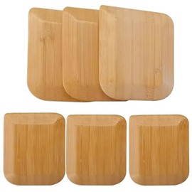 Raspador de sartén de bambú (paquete de 6), raspador de ollas ecológico de 2.8 x 2.4 pulgadas, limpia sartenes, platos, cuencos y platos, elimina los 