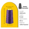 3000Yard Purple Sewing Thread,Polyester Sewing Machine Thread Fpr Clothes,Knitting