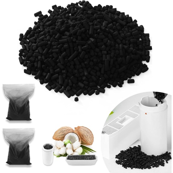 FixlyFido 2-Pack Activated Charcoal Refills for Lomi Kitchen Composter -