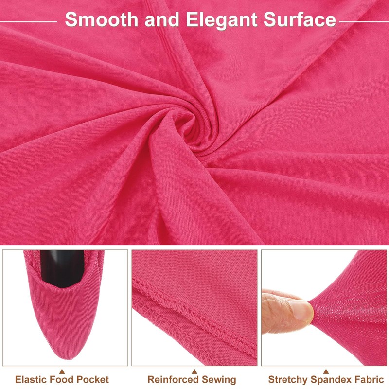 QUARKZMAN Pack of 2 Round Cocktail Tablecloth, 32 x 43