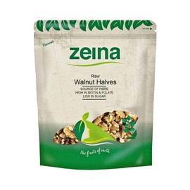 Zeina Raw Walnut Halves (500g) - Naturally Gluten Free Vegan Approved Low Sugar Walnut Halves, Premium Healthy Nut Snacks, Used in Home Baking, Cooking or Salad Toppings