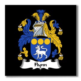 Carpe Diem Designs Flynn Family Crest/Coat of Arms Ceramic Tile for Coaster, Hot Plate, Trivet or Decorative Accent