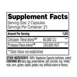 Enzymedica, Candidase, 42 Capsules, Enzyme Supplement to support a healthy balance of intestinal flora, Vegan, 21 Servings (FFP)