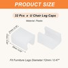 PATIKIL 32 Pieces U Chair Leg Caps, 12mm U-Shaped Chair