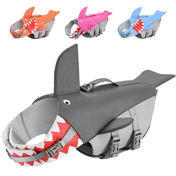 Life Jacket Dog Shark for Swimming, Boating, Dog Life Jacket