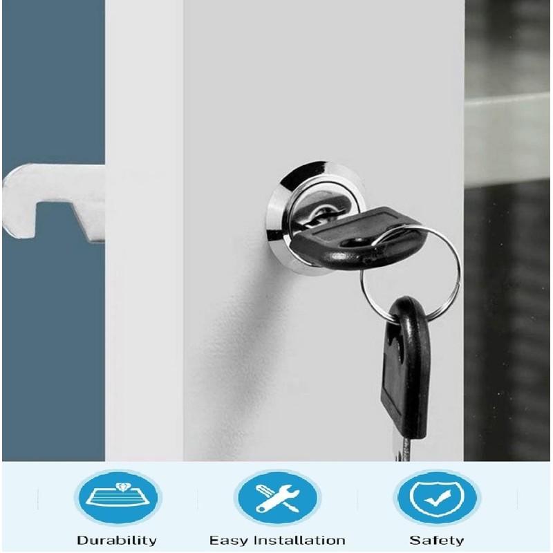2 Packs Cabinet General Tubular Cam Lock Key Set, Alike