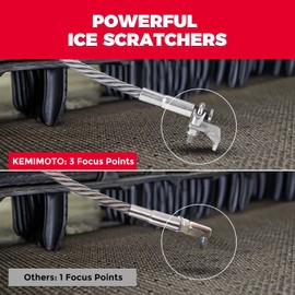 KEMIMOTO 4Pcs Snowmobile Ice Scratcher Kit Compatible with Polaris Arctic Cat Ski-doo Reverse and Non-Reverse Gear Equipped Universal Snowmobiles Scratchers with Claw Replacement Accessories 2 Set