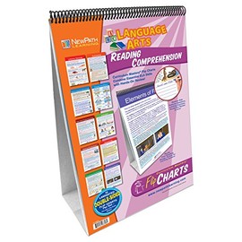 Reading Comprehension Flip Chart Set (Grades 4 - 8) - 10 Laminated Write-On/Wipe-Off, Double-Sided Charts Mounted on Easel with Activity Guide