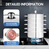 XUANIIIL 5 Tier Steamer 11 Inch Stainless Steel Steam Cooker