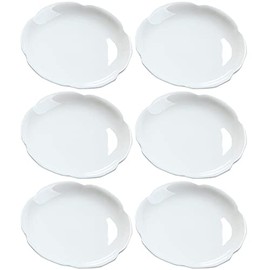 Sizikato 6pcs White Porcelain Tea Coaster, 3.3-Inch Tea Bag Coaster