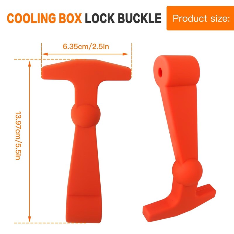 GRABOTE Updated 4-Pac Cooler Accessories Replacement Lid Latches for Yeti