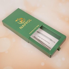 Generic Nappol Ear Seeds-Premium Kit-20 Pieces of Acupuncture Ear Seeds-Gold Plated, Silver, Colourful, Clear Crystal and Pearl, Provide Myriad Benefits-Stress Reduction, Emotional Balance (Silver Plated)