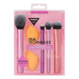 Real Techniques Kit Brochas Y Esponjas Everyday Essentials Color Rosados