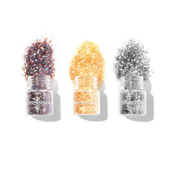 Birkenspanner Organic Glitter, Biodegradable, Plastic-Free, Easy to Apply, Long Shine,