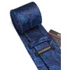 HISDERN Ties for Men Classic Royal Blue Long Tie and