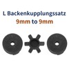 sourcing map 3/8" L075 Flexible 3-Piece L-Jaw Coupling Coupler Set