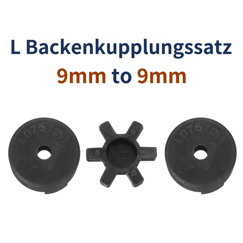 sourcing map 3/8" L075 Flexible 3-Piece L-Jaw Coupling Coupler Set