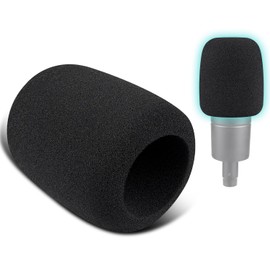 SOULWIT 2Pcs Microphones Pop Filter for Audio-Technica ATH AT2035 Cardioid Condenser, Protective Mic Cover Windscreen Foam - Black