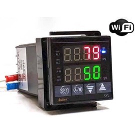 WiFi PID Temperature Controller, W/ 30 RAMP SOAK Steps, Relay Output, W/ Dual Alarm, 1/16 DIN Size, AW-SYL-2342P