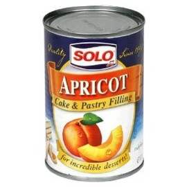 Solo Apricot Filling Pastries Cookie Filling 12 Oz Can (3 Cans)