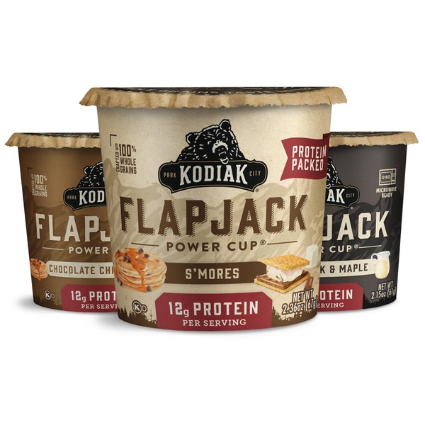Kodiak Cakes Protein Pancake On The Go Flapjack Cups Mix; Buttermilk, Chocolate Chip, & S’mores Variety Pack