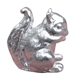Red Squirrel Figurine, Squirrel Statue, Handcast, In Fine Pewter, By William Sturt