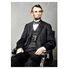 PRESIDENT ABRAHAM LINCOLN BEARDED SITTING COLORIZED 5X7 PHOTO
