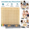 Wooden Multiplication Board Educational Multiplication Game Board for Learning Teaching