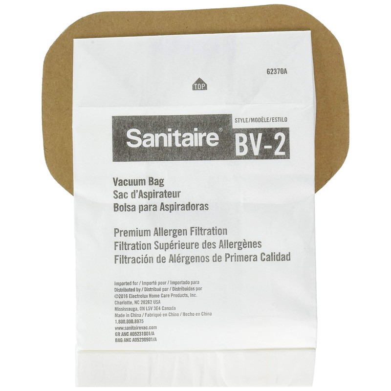 Sanitaire BV-2 Premium Paper Bag (Pack of 5), Fits Models
