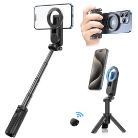 Ulanzi JJ03 Smartphone Tripod, Multi-functional Smartphone Grip, Compatible with Masgafe, Mini Tripod, Foldable, Remote Control, Stand & Handheld Mode, Selfie Stick, 360 Degree Rotation, 4 Levels of