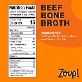 Spicy Chicken Bone Broth by Zoup! Keto-Friendly, Gluten Free, Non-GMO - Great for Stock, Bouillon, Soup Base or in Gravy - 1-Pack (32 oz)
