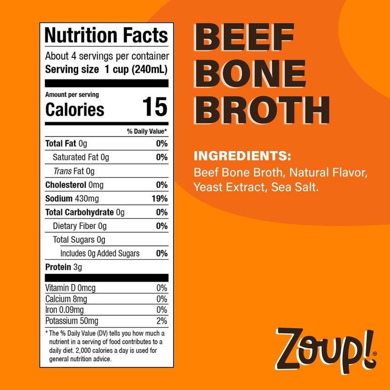 Spicy Chicken Bone Broth by Zoup! Keto-Friendly, Gluten Free, Non-GMO