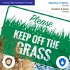 Please Keep Off The Grass Sign, (SI-65639) 10x7 Inches, Rust