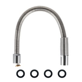 TBER Flexible Stainless Pre Rinse Hose Replacement Kit for All Brand Commercial Kitchen Sink Faucet with 7/8-20 UNEF Ends, 18” Dishwasher Hose Better for Less Than 25” Height Pre-Rinse Faucet