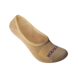 ZeroSock Womens Bamboo Super Low Invisible Socks With Mesh Ventilation with Anti-Slip Gel Heel Grip (4 Pairs Per Box) (Women's Large 10-12, Nude)